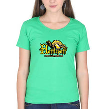 Load image into Gallery viewer, Hufflepuff Harry Potter T-Shirt for Women-Flag Green-Ektarfa.online
