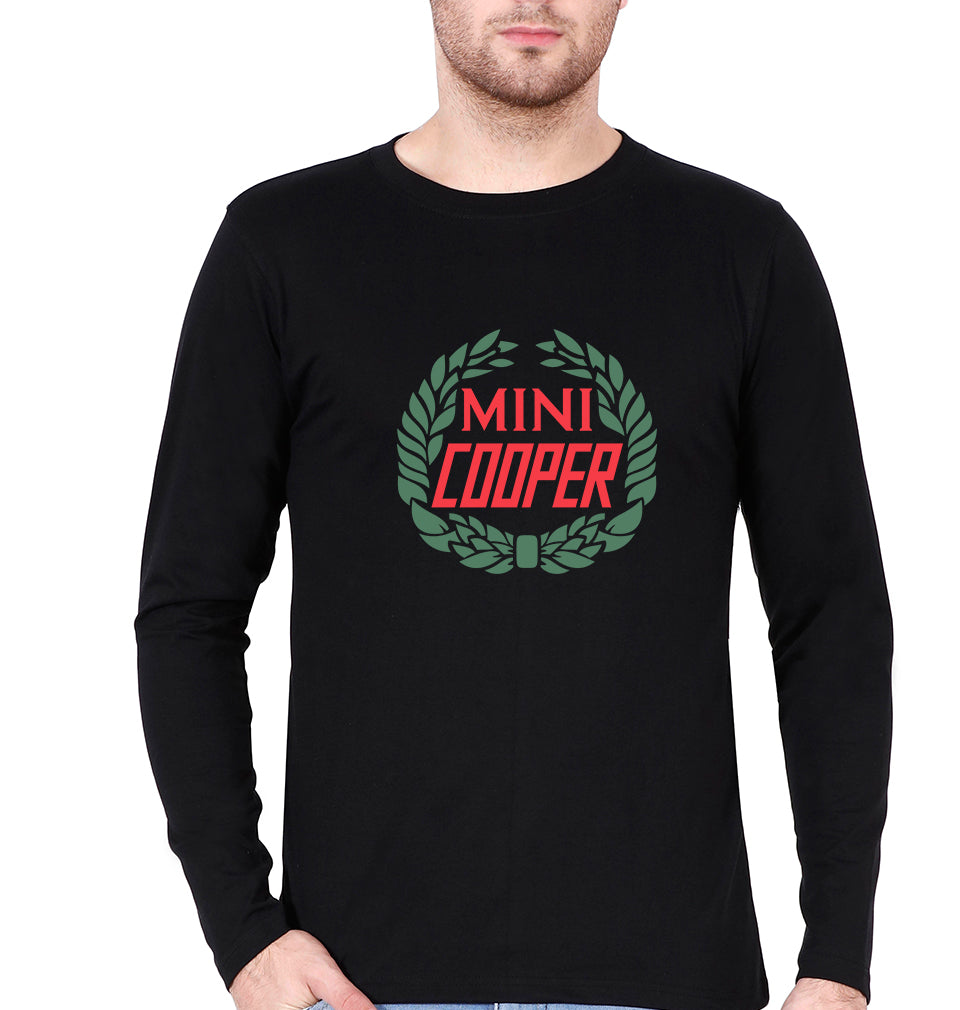 Mini Cooper Full Sleeves T-Shirt for Men-Black-Ektarfa.online
