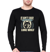 Load image into Gallery viewer, Wolf Full Sleeves T-Shirt for Men-Black-Ektarfa.online
