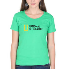 Load image into Gallery viewer, National geographic T-Shirt for Women-XS(32 Inches)-Flag Green-Ektarfa.online
