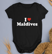 Load image into Gallery viewer, I Love Maldives Kids Romper For Baby Boy/Girl-0-5 Months(18 Inches)-Black-Ektarfa.online
