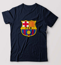 Load image into Gallery viewer, Barcelona T-Shirt for Men-S(38 Inches)-Navy Blue-Ektarfa.online
