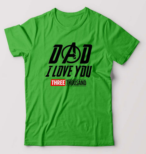 Dad I Love You 3000 T-Shirt for Men-flag green-Ektarfa.online