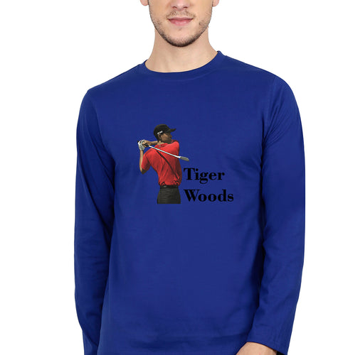 Tiger Woods Full Sleeves T-Shirt for Men-Royal Blue-Ektarfa.online