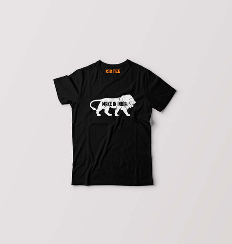 Make in India Kids T-Shirt for Boy/Girl-Black-Ektarfa.online