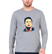 Load image into Gallery viewer, Elon Musk Full Sleeves T-Shirt for Men-Grey Melange-Ektarfa.online
