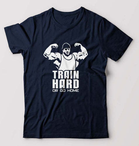 Gym T-Shirt for Men-S(38 Inches)-Navy Blue-Ektarfa.online