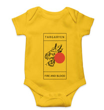 Load image into Gallery viewer, House Targaryen (GOT) Kids Romper For Baby Boy/Girl-0-5 Months(18 Inches)-Yellow-Ektarfa.online
