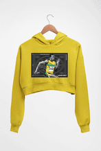 Load image into Gallery viewer, Usain Bolt Crop HOODIE FOR WOMEN-Mustard Yellow-Ektarfa.online
