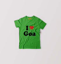 Load image into Gallery viewer, I Love Goa Kids T-Shirt for Boy/Girl-Flag Green-Ektarfa.online
