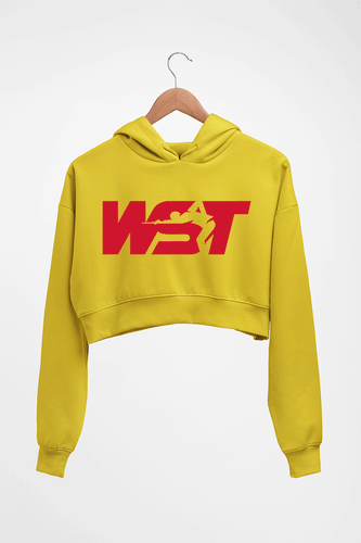 World Snooker (WST) Crop HOODIE FOR WOMEN-Mustard Yellow-Ektarfa.online