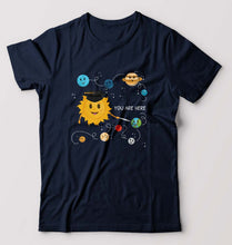 Load image into Gallery viewer, Solar System T-Shirt for Men-S(38 Inches)-Navy Blue-Ektarfa.online
