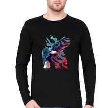 Load image into Gallery viewer, Eagle Full Sleeves T-Shirt for Men-Black-Ektarfa.online
