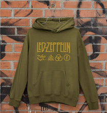 Load image into Gallery viewer, Led Zeppelin Unisex Hoodie for Men/Women-S(40 Inches)-Olive Green-Ektarfa.online
