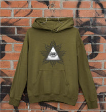Load image into Gallery viewer, Eye Pyramid Unisex Hoodie for Men/Women-S(40 Inches)-Olive Green-Ektarfa.online
