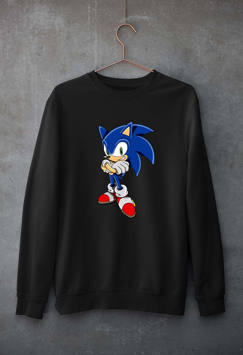 Sonic Unisex Sweatshirt for Men/Women-Black-Ektarfa.online