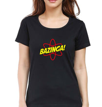 Load image into Gallery viewer, Sheldon Cooper Bazinga T-Shirt for Women-XS(32 Inches)-Black-Ektarfa.online
