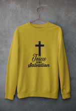 Load image into Gallery viewer, Jesus Unisex Sweatshirt for Men/Women-S(40 Inches)-Mustard Yellow-Ektarfa.online
