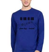 Load image into Gallery viewer, Piano Full Sleeves T-Shirt for Men-royal blue-Ektarfa.online

