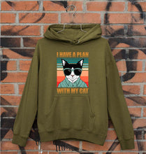 Load image into Gallery viewer, Cat Unisex Hoodie for Men/Women-S(40 Inches)-Olive Green-Ektarfa.online
