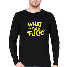 Load image into Gallery viewer, What The Fuck Full Sleeves T-Shirt for Men-S(38 Inches)-Black-Ektarfa.online
