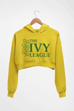 Load image into Gallery viewer, Ivy League Crop HOODIE FOR WOMEN-Mustard Yellow-Ektarfa.online
