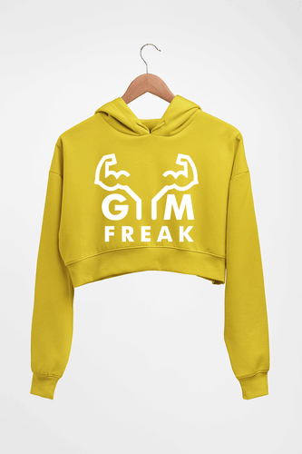 Gym Crop HOODIE FOR WOMEN-Mustard Yellow-Ektarfa.online
