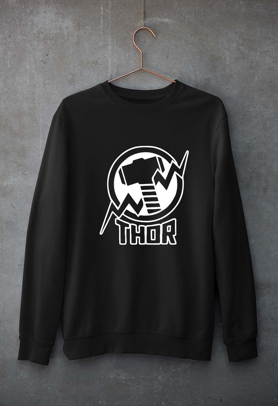 Thor Superhero Unisex Sweatshirt for Men/Women-Black-Ektarfa.online