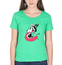 Load image into Gallery viewer, Funny Wolf T-Shirt for Women-XS(32 Inches)-Flag Green-Ektarfa.online

