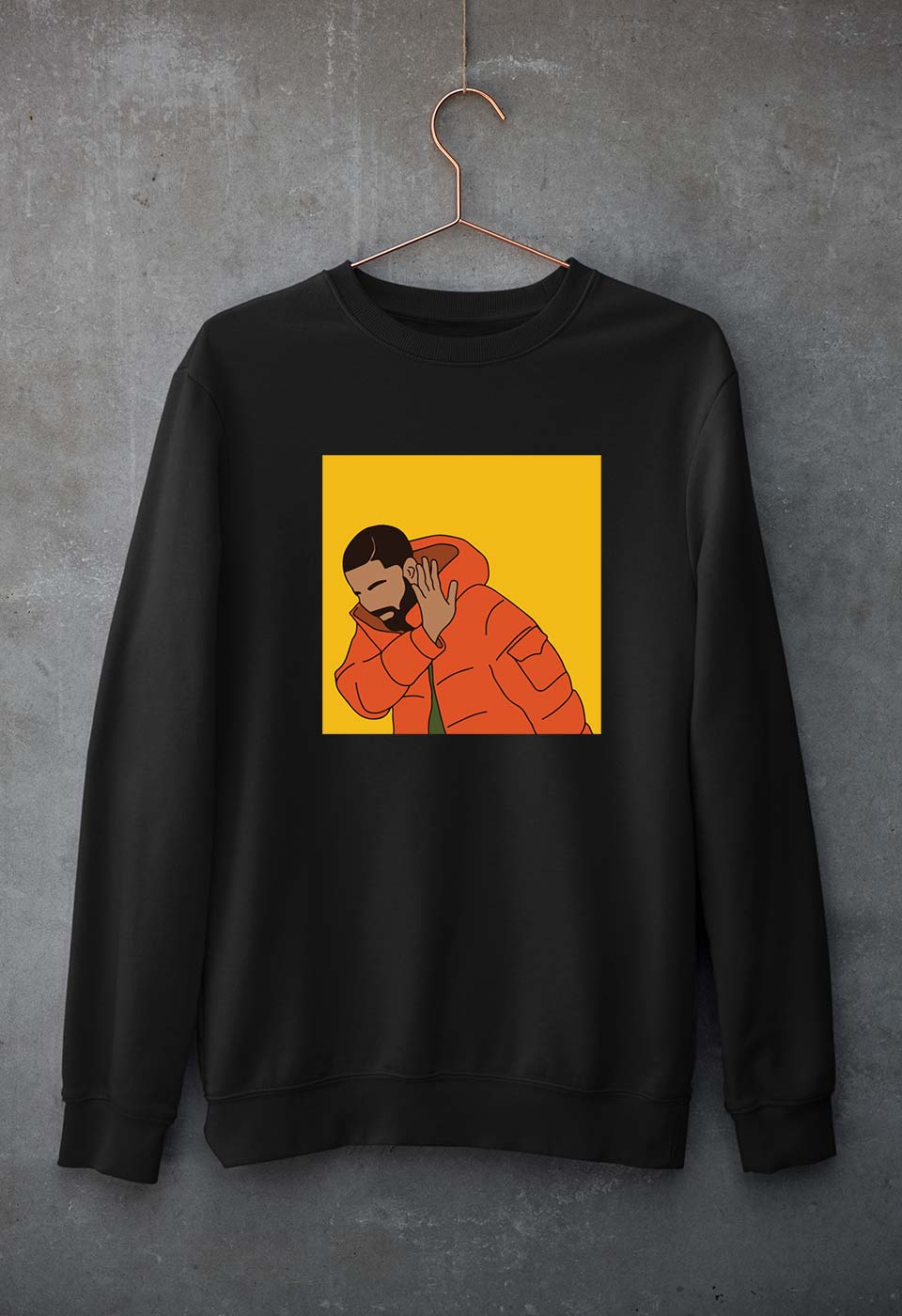 Drake Unisex Sweatshirt for Men/Women-S(40 Inches)-Black-Ektarfa.online