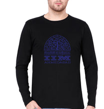 Load image into Gallery viewer, IIM Ahmedabad Full Sleeves T-Shirt for Men-S(38 Inches)-Black-Ektarfa.online
