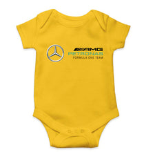 Load image into Gallery viewer, Mercedes AMG Petronas F1 Kids Romper For Baby Boy/Girl-0-5 Months(18 Inches)-Yellow-Ektarfa.online
