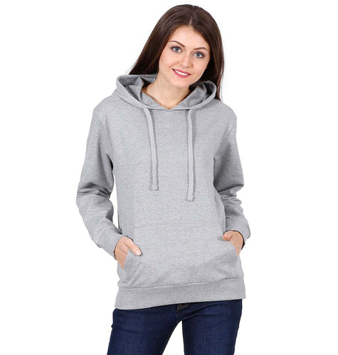 Plain Grey Hoodie Sweatshirt for Women-ektarfa.com