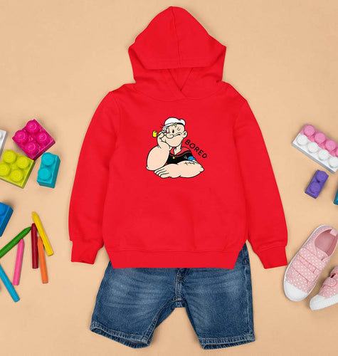 Popeye Kids Hoodie for Boy/Girl-Red-Ektarfa.online