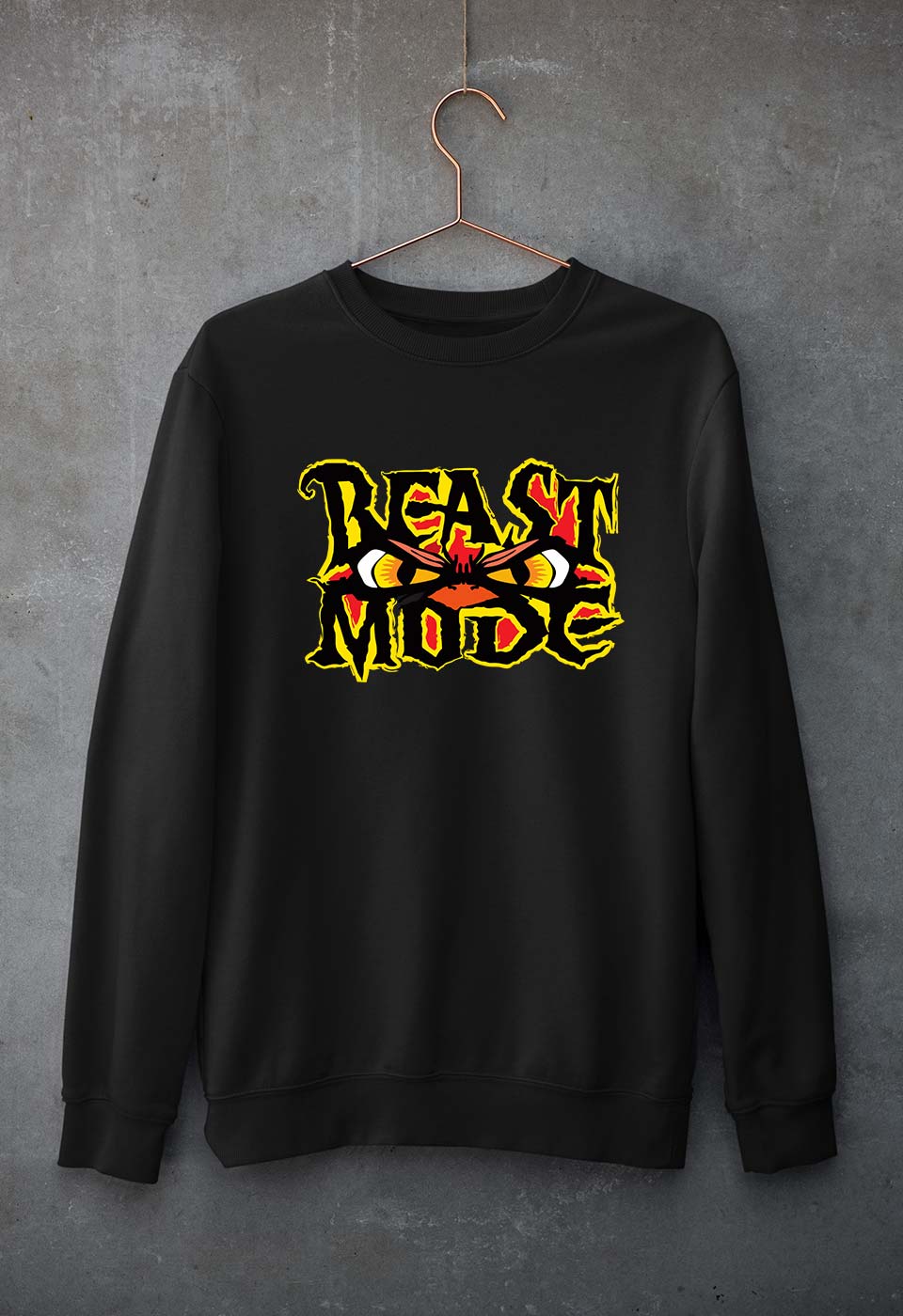Gym Beast Unisex Sweatshirt for Men/Women-S(40 Inches)-Black-Ektarfa.online