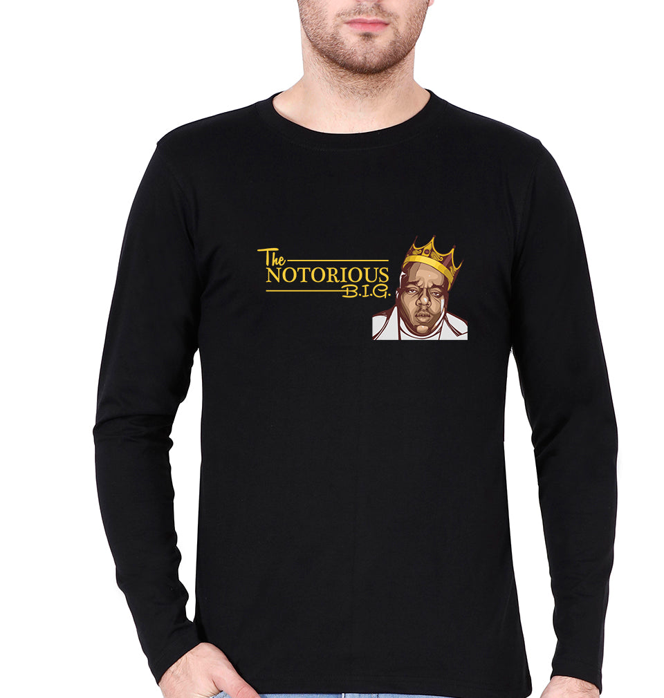 The Notorious B.I.G Full Sleeves T-Shirt for Men-Black-Ektarfa.online