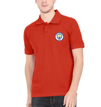 Load image into Gallery viewer, Manchester City Logo Polo T-Shirt for Men-S(38 Inches)-Red-Ektarfa.co.in
