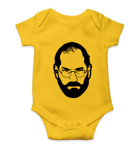 Steve Jobs Kids Romper For Baby Boy/Girl-0-5 Months(18 Inches)-Yellow-Ektarfa.online