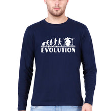Load image into Gallery viewer, Drummer Evolution Full Sleeves T-Shirt for Men-Navy Blue-Ektarfa.online
