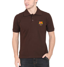 Load image into Gallery viewer, Barcelona LOGO Polo T-Shirt for Men-S(38 Inches)-Coffee Brown-Ektarfa.co.in
