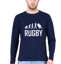 Load image into Gallery viewer, Rugby Evolution Full Sleeves T-Shirt for Men-Navy Blue-Ektarfa.online

