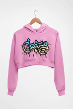 Load image into Gallery viewer, Graffiti Crazy Crop HOODIE FOR WOMEN-Light Baby Pink-Ektarfa.online
