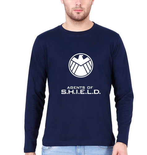 Agents of S.H.I.E.L.D Full Sleeves T-Shirt for Men-Navy Blue-Ektarfa.online
