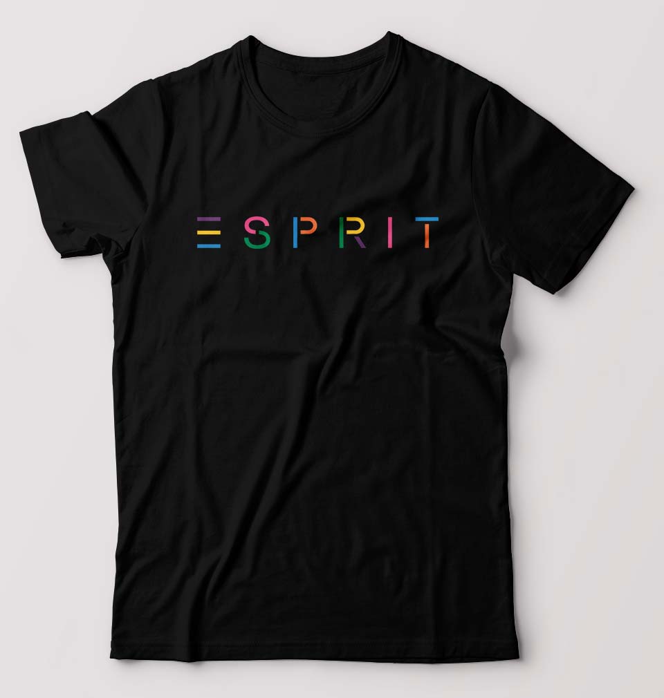 Esprit T-Shirt for Men-S(38 Inches)-Black-Ektarfa.online