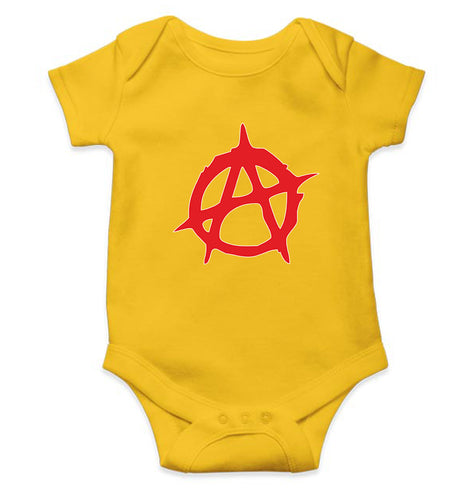 Anarchy Kids Romper Kids Romper For Baby Boy/Girl-0-5 Months(18 Inches)-Yellow-Ektarfa.online