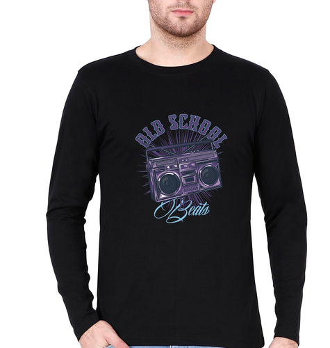 Old School Full Sleeves T-Shirt for Men-Black-Ektarfa.online