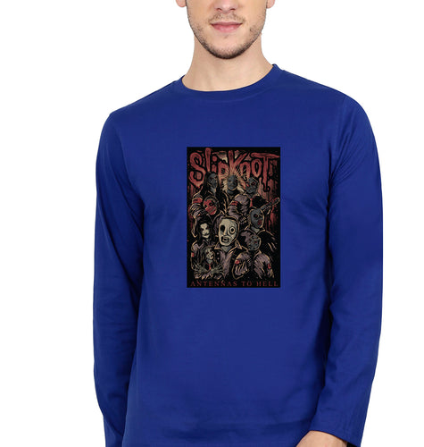 Slipknot Full Sleeves T-Shirt for Men-Royal Blue-Ektarfa.online
