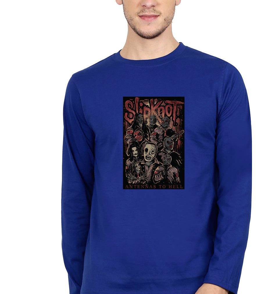 Slipknot Full Sleeves T-Shirt for Men-Royal Blue-Ektarfa.online