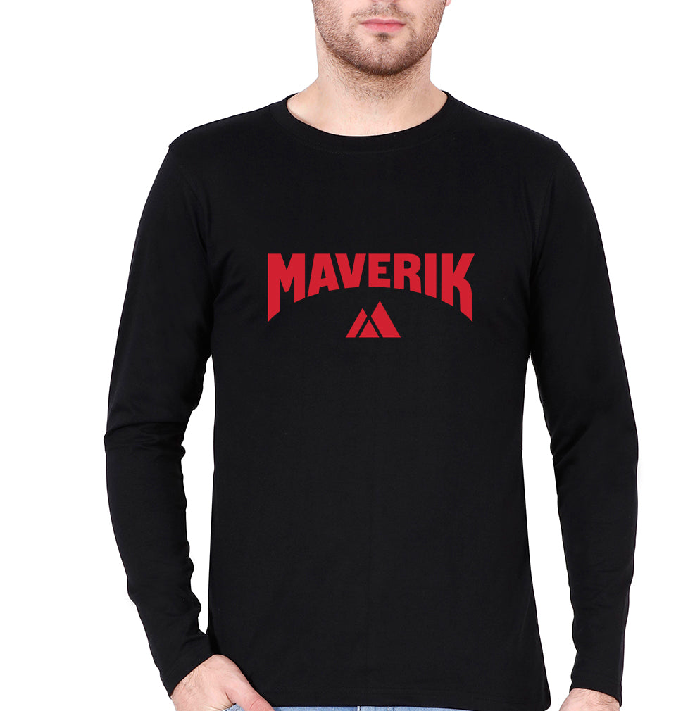 Maverik Full Sleeves T-Shirt for Men-Black-Ektarfa.online
