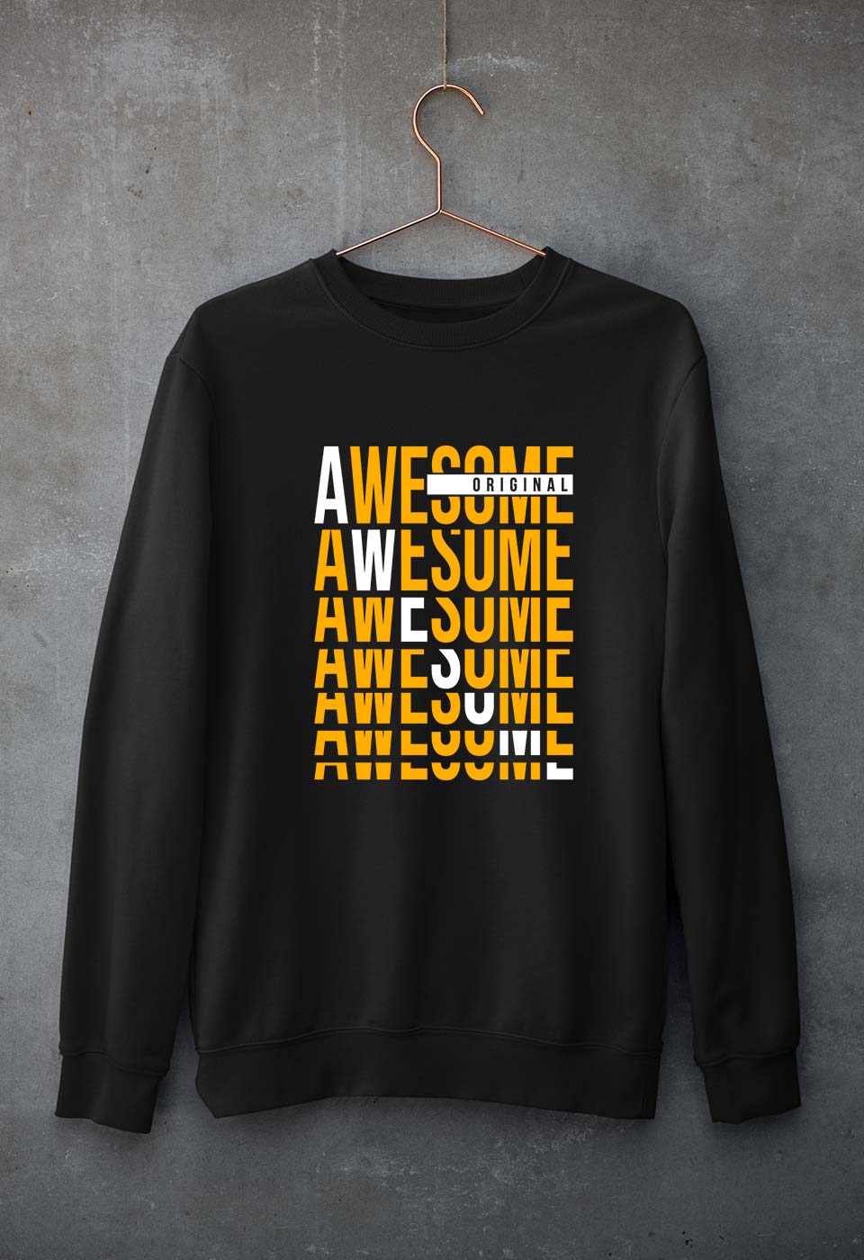 Awesome Unisex Sweatshirt for Men/Women-S(40 Inches)-Black-Ektarfa.online